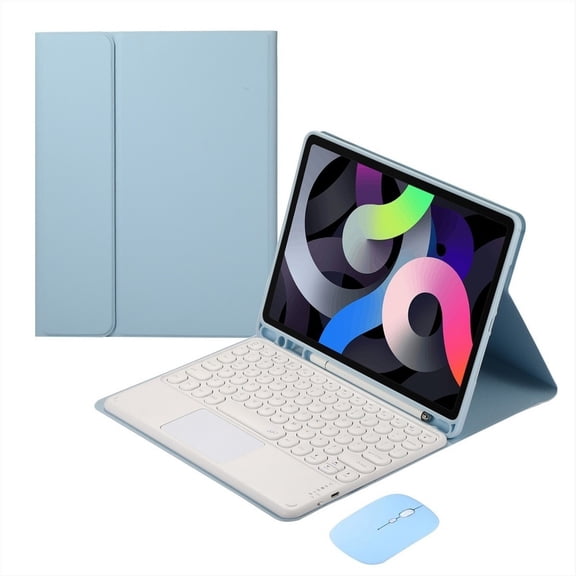 MATN Retro Keyboard and Mouse Combo compatible with iPad 10.2'' (7th & 8th Generation) - Touch Case Included