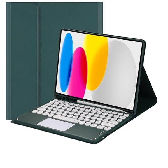 MATN Touch Keyboard Case for iPad (A16) 11th Generation 11 Inch (2025), iPad 10th Generation 10.9 Inch (2022) with Pencil Holder - Magnetically Detachable Touch Bluetooth Keyboard