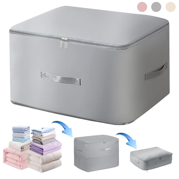 MATN Ultra Space Saving Self Compression Organizer Bags - Heavy Duty Storage Tote for Comforters, Clothes, and Blankets (Pink, XL)