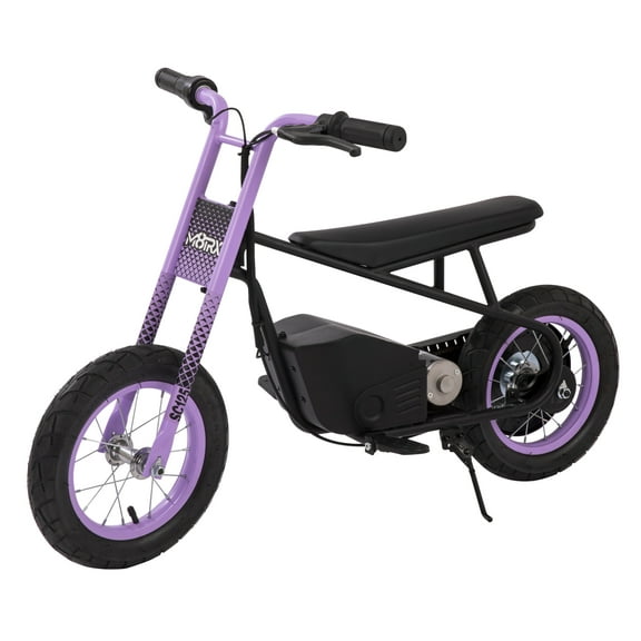 M8TRX Electric Kids Street Cruiser Bike, Electric Ride-On Dirt Bike for Kids, 8 mph, 40 Min Run Time, Purple