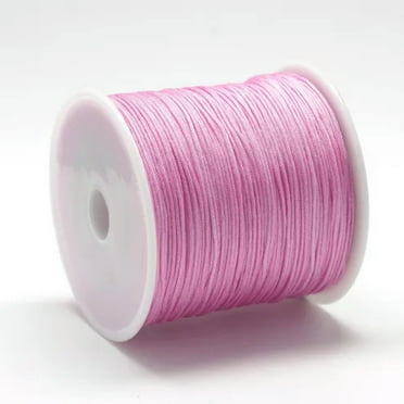 MATROOY 0.8mm Nylon Beading String Multi-Colors Knotting Cords 109yards Macrame Thread-HotPink