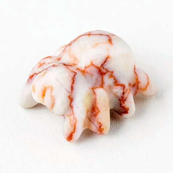MATROOY 1.18" Natural Crystal Quartz Spider Hand Carved Stone Figure Halloween Decor-Red Grid Stone-approx.3x3cm / 1.18"