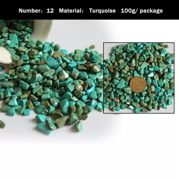 MATROOY 1/4 lb Lots Natural Quartz Crystal Gemstone Reiki Healing Mineral Rough Specimen-Turquoise
