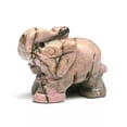 thumbnail image 1 of MATROOY 1.5" Natural Crystal Quartz Elephant Carving Statue Figurine Stone Mineral Art-Rhodochrosite, 1 of 9
