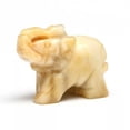 thumbnail image 1 of MATROOY 1.5" Natural Crystal Quartz Elephant Carving Statue Figurine Stone Mineral Art-Topaz, 1 of 9