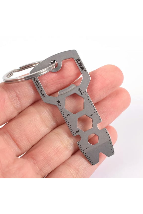 1 PC Small Stainless Steel Tool EDC Spanner Keychain Pendant Multi Tool