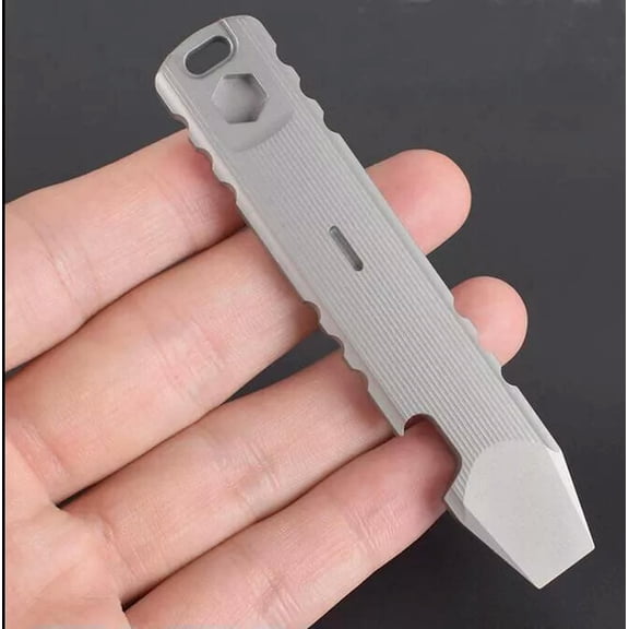 MATROOY 1 PC Small Titanium Alloy Crowbar Prybar EDC Tool Tool 95mm/ 3.74"
