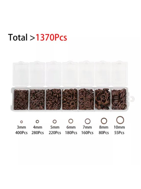 1 PCS 7 Colors 3mm-9mm Gold Jump Ring Split Rings DIY Making Jewelry Findings-Ancient Red Copper
