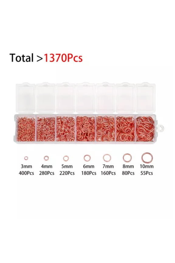 1 PCS 7 Colors 3mm-9mm Gold Jump Ring Split Rings DIY Making Jewelry Findings-Rose Gold
