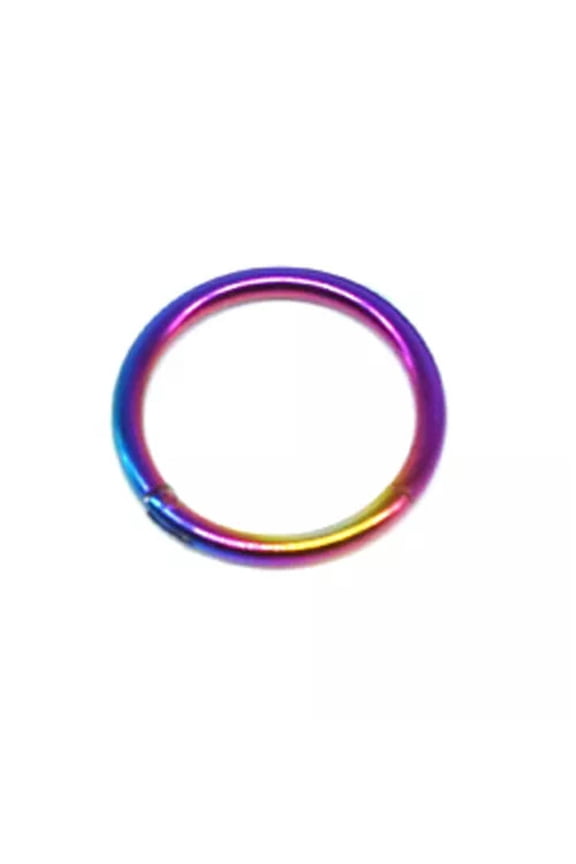 1 Pcs Titanium Steel Nose Ring Women Sexy Solid Color Body Piercing Nose Hoop-rainbow-1.2x12mm