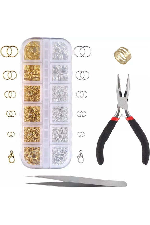 1 Set Jump Ring Lobster Buckle Ring Opener Jewelry Making Kit Comes with Tools