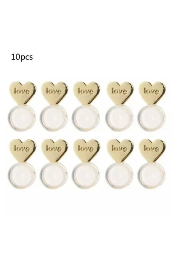 10 Pc/Set Magic Hearts Comfort Wear Earring Range-Gold