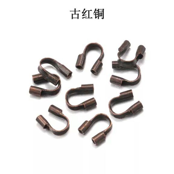 MATROOY 100 Positioning Device Positioning Finding Line Protector DIY Jewelry Accessorie-Ancient red copper-4.5*4mm