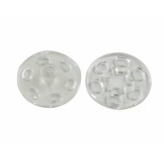 MATROOY 100 Sets Clear Plastic Popper Button Snap Fastener Buttons10mm/ 15mm -#92376-10mm