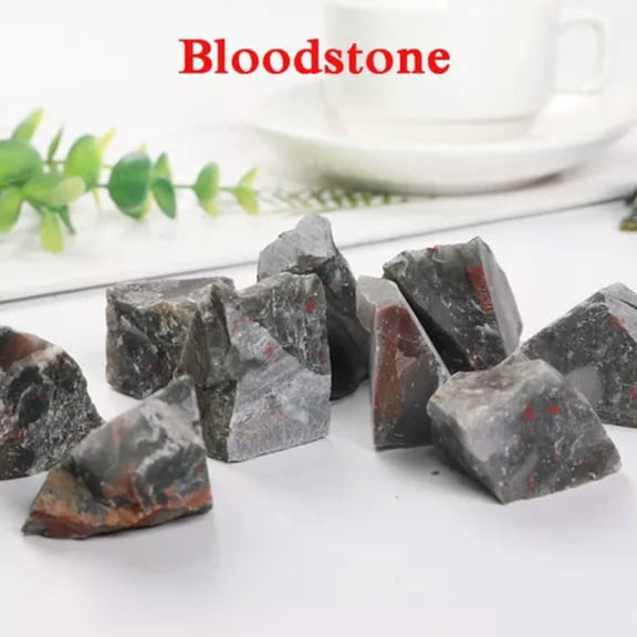 MATROOY 100g Natural Rough Stones Rocks - Crystals Wholesale Gemstones - Healing Gems-Bloodstone-3~5cm （100g）