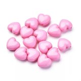 MATROOY 100pc Colorful Acrylic Beads Opaque Heart Shape 10x11mm Jewelry ...