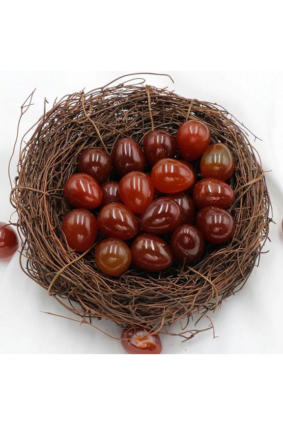 100pcs Lots Natural Red Agate Stone Gemstone Crystal Sphere Healing Massager Egg