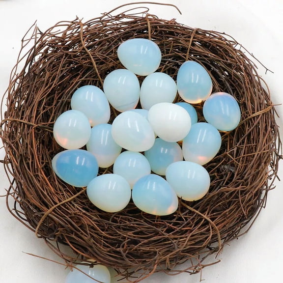 MATROOY 100pcs Lots Opal Stone Gemstone Crystal Sphere Healing Massager Egg