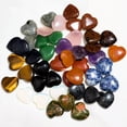 thumbnail image 1 of MATROOY 100pcs Natural Quartz Crystal Healing Heart Gemstone for Home Decor 20x6mm, 1 of 9