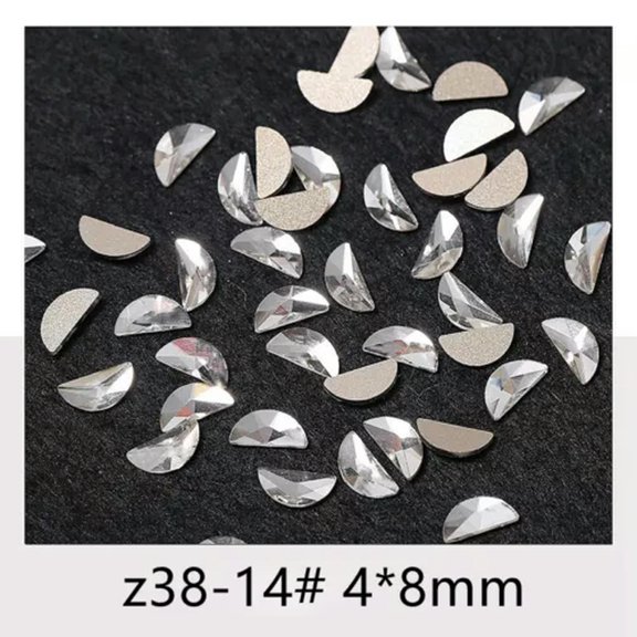 MATROOY 100pcs White Rhinestone Shiny DIY Handmade Making Jewelry Nail Supplies-14#