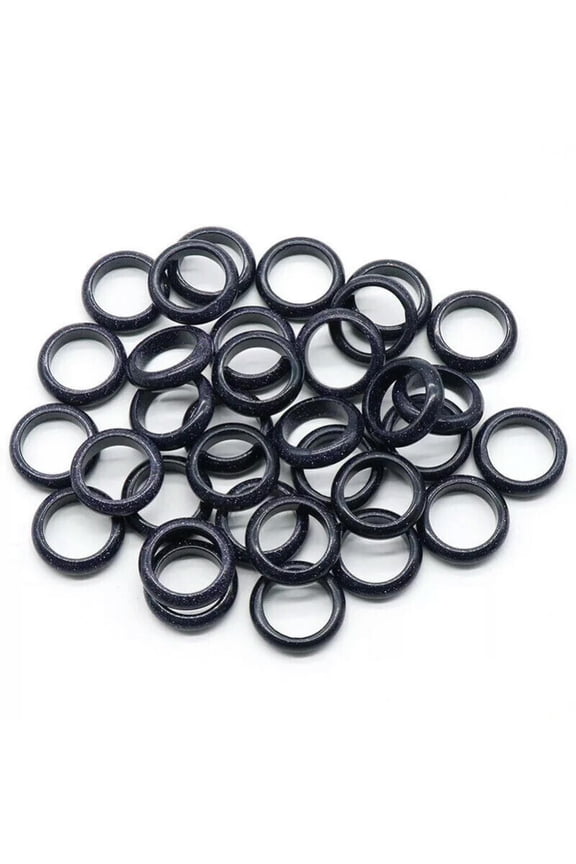 100pcs Wholesale Ring Jewelry Natural Blue Sand Stone Gemstone Rings Lots