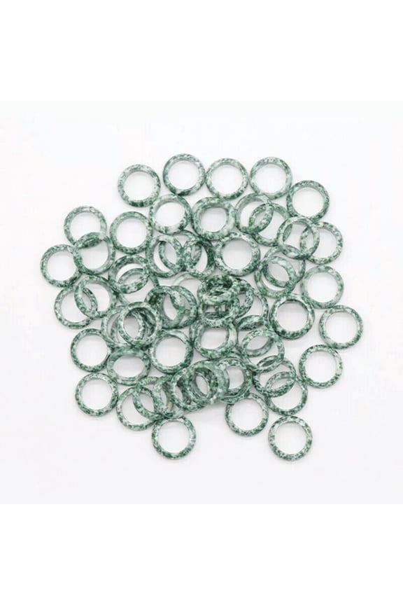 100pcs Wholesale Ring Jewelry Natural Green Speckled Stone Gemstone Rings Lots