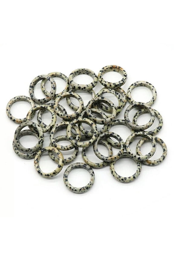 100pcs Wholesale Ring Jewelry Natural Speckled Stone Gemstone Rings Lots
