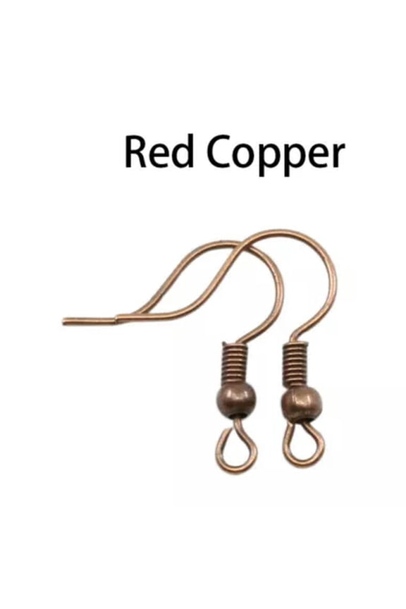 100pcs/lot 20x17mm Earring Findings Ear Clasps Hooks for DIY Jewelry Making-Red Copper