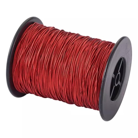 MATROOY 109 Yards Red Elastic Cords 1mm Metallic Stretchy Round Strings Jewelry Crafts-Red