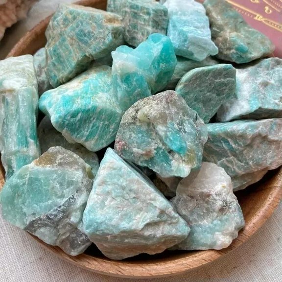 MATROOY 10Pcs Lot Rough Amazonite Gemstone Chunks Healing Energy Crystal Mineral Rocks
