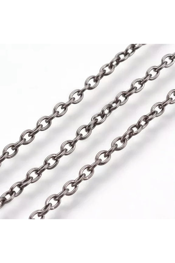 10m/roll Iron Twisted Cross Chains Cable Chains Unwelded DIY Jewelry Making-Gunmetal