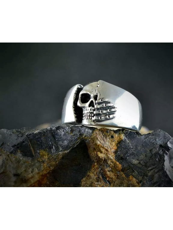 10pcs Fashion Gothic Mens Skull Bones Biker Ring Men Alloy Jewelry
