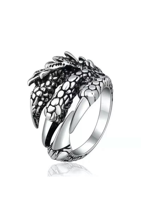 10pcs Gothic Jewelry Dragon 4 Claw Ring Punk Goth Eagle Demon High Quality Metal