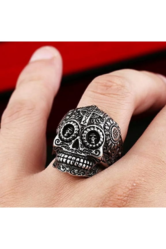 10pcs Grinning Skull Ring Adjustable Ring Wholesale