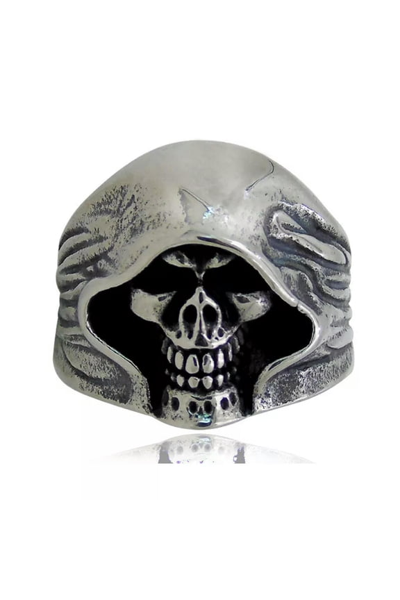 10pcs Men Calvarium Skull Ring Gothic Biker Alloy Motorcycle Band Gift