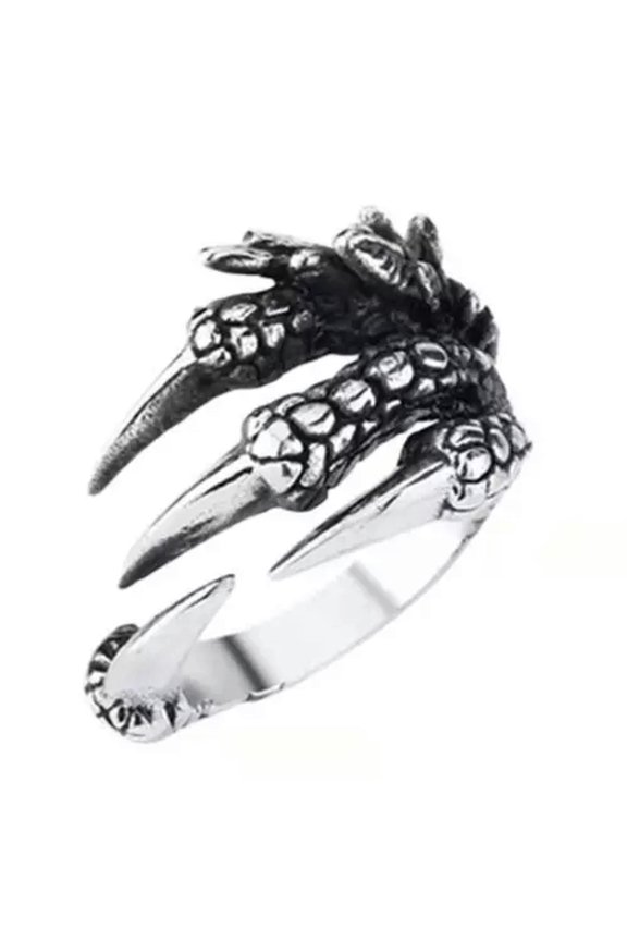 10pcs Mens Fashion Dragon Claw Rings Gothic Alloy Jewelry Adjustable-Style 2-Adjustable