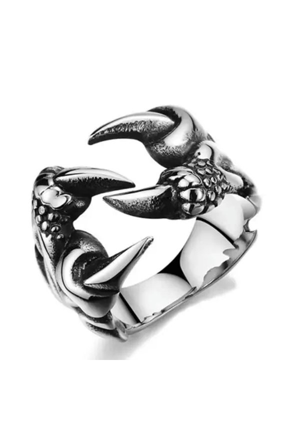 10pcs Mens Fashion Dragon Claw Rings Gothic Alloy Jewelry Adjustable-Style 3-Adjustable