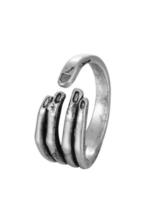 10pcs Mens Fashion Dragon Claw Rings Gothic Alloy Jewelry Adjustable-Style 7-Adjustable