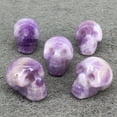 thumbnail image 1 of MATROOY 10pcs Natural Amethyst Quartz Crystal Skull Carved Stone Skeleton Healing Reiki, 1 of 9