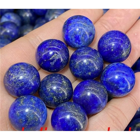 MATROOY 10pcs Natural Lapis Lazuli Jasper Ball Quartz Crystal Sphere Healing Reiki 15mm