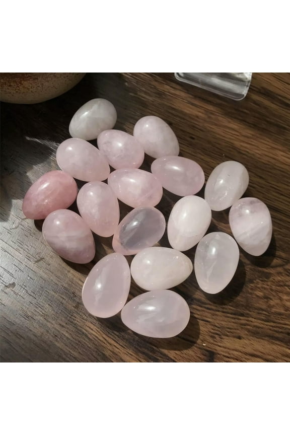 10pcs Natural Rose Quartz Eggs Quartz Crystal Pendant Mineral Carved Skull Reiki