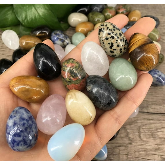 MATROOY 10pcs Top! Wholesale Natural Mixed Mini Eggs Quartz Crystal Samples Decor Reiki