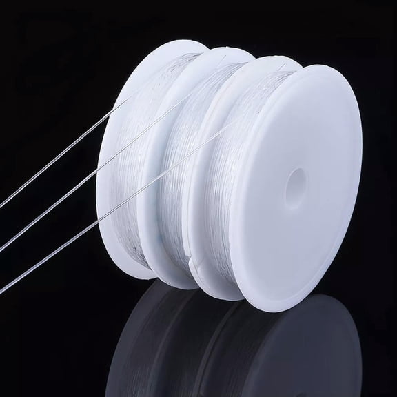 MATROOY 10rolls Clear Elastic Stretch Crystal Thread Bracelet String 0.6mm 11yards/roll
