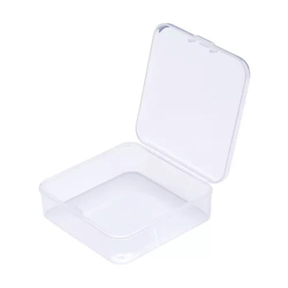 MATROOY 10x Mixed Sizes Square Empty Mini Clear Plastic Storage Containers Box Case-5.4x5.3x2cm