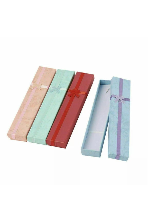 120pcs Paper Gift Boxes 20cm Jewelry Necklace Bracelets Display Assorted Color
