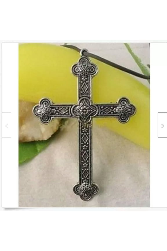 12PCS Antiqued silver ornate cross pendants R8692