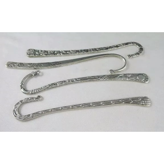 MATROOY 12PCS Tibetan Silver Plt Butterfly Floral Bookmarks R1676-9