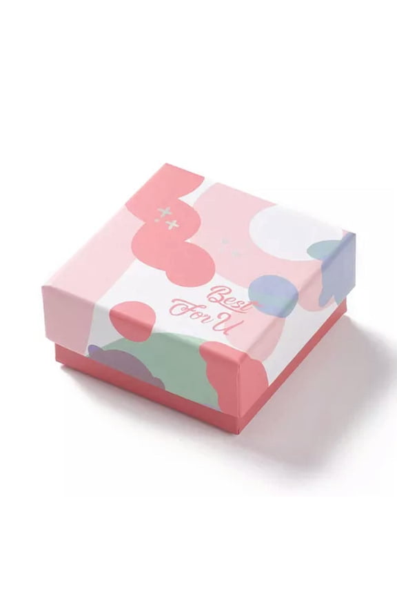 18-24pcs Cardboard Jewelry Set Boxes Candy Pink Colorful Gift Packaging-7.5x7.5x3.5cm - 18 boxes