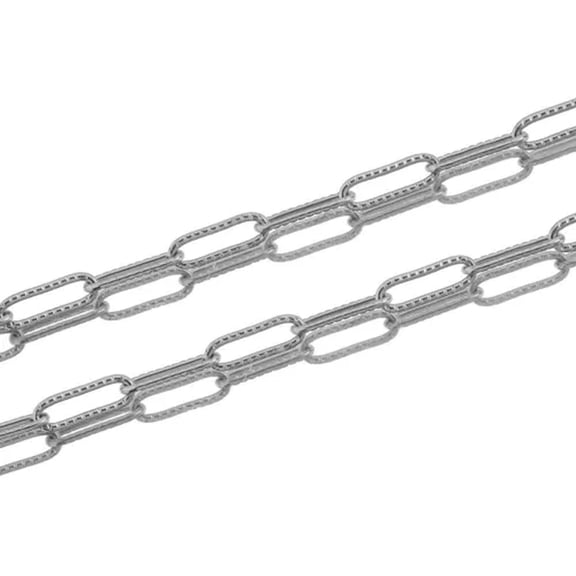 MATROOY 1M Stainless Steel Gold Filled Texture Paperclip Chains Bulk For Diy Jewelry-Steel color