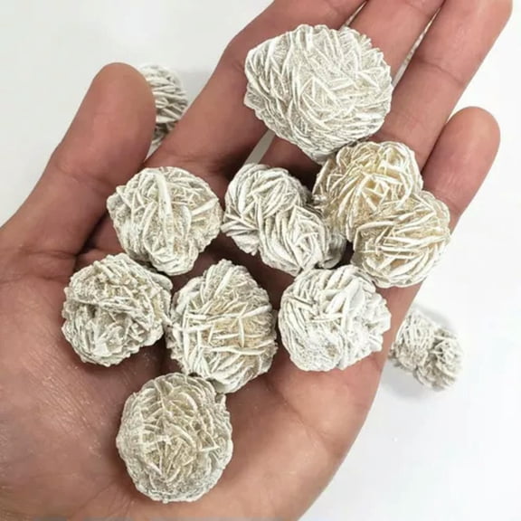 MATROOY 1PC DESERT ROSE SELENITE Specimen Healing Crystal Stone Mineral Cluster-20-30g（3-4cm）-1PC